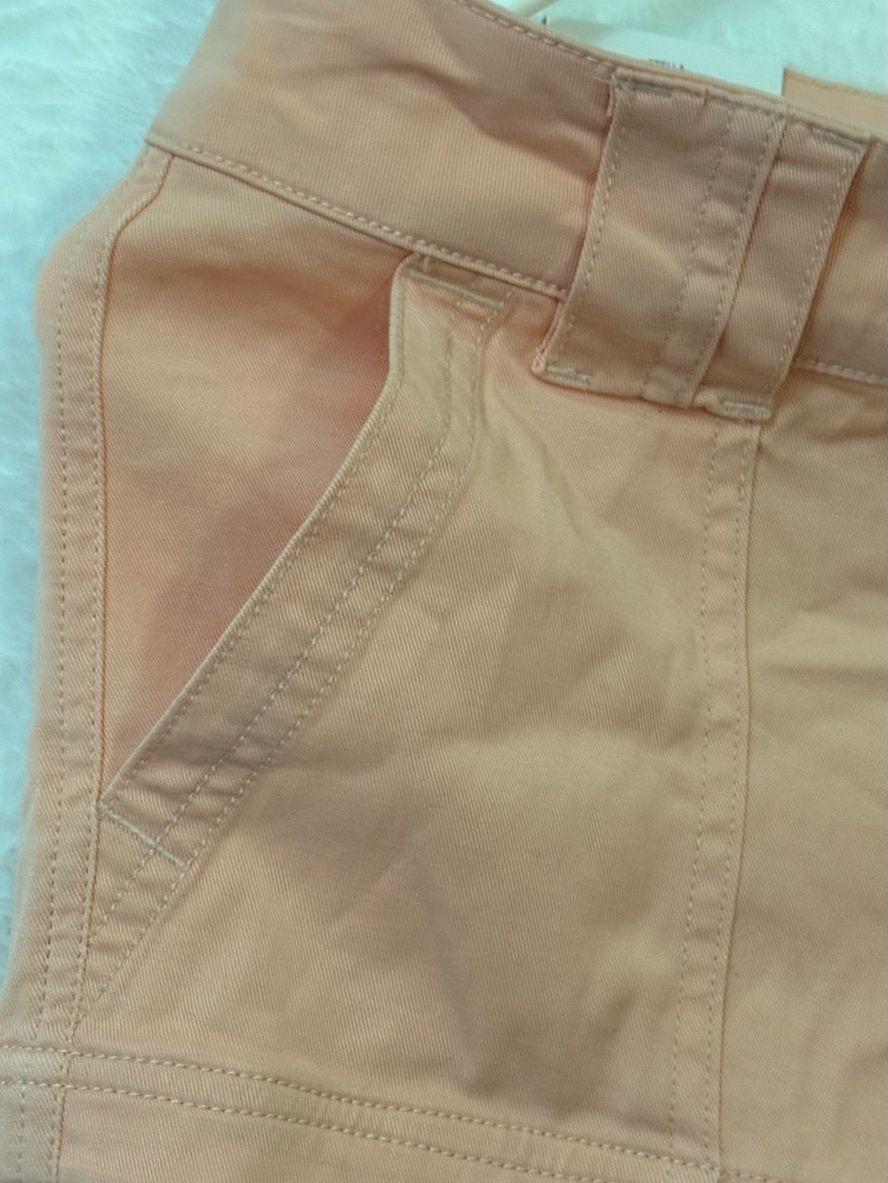 Buckle Women's Stella Low-Rise Peach Double-Button Cotton Shorts - Picture 3 of 5